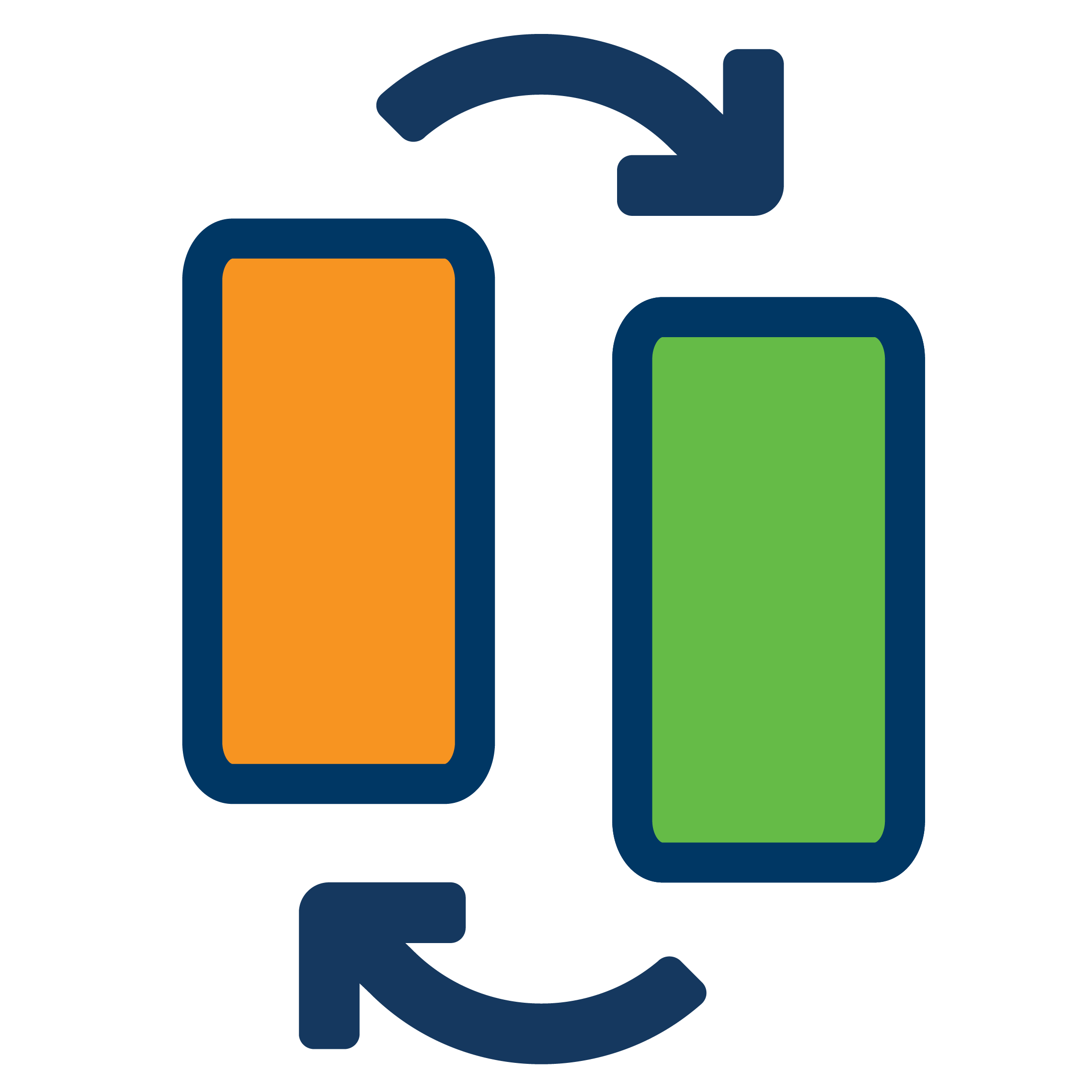 Swapping elements icon